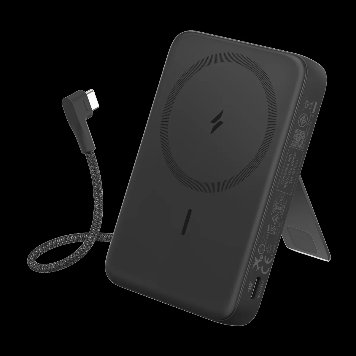 Anker Zolo Magnetic power bank, model A1685, with built-in USB-C cable